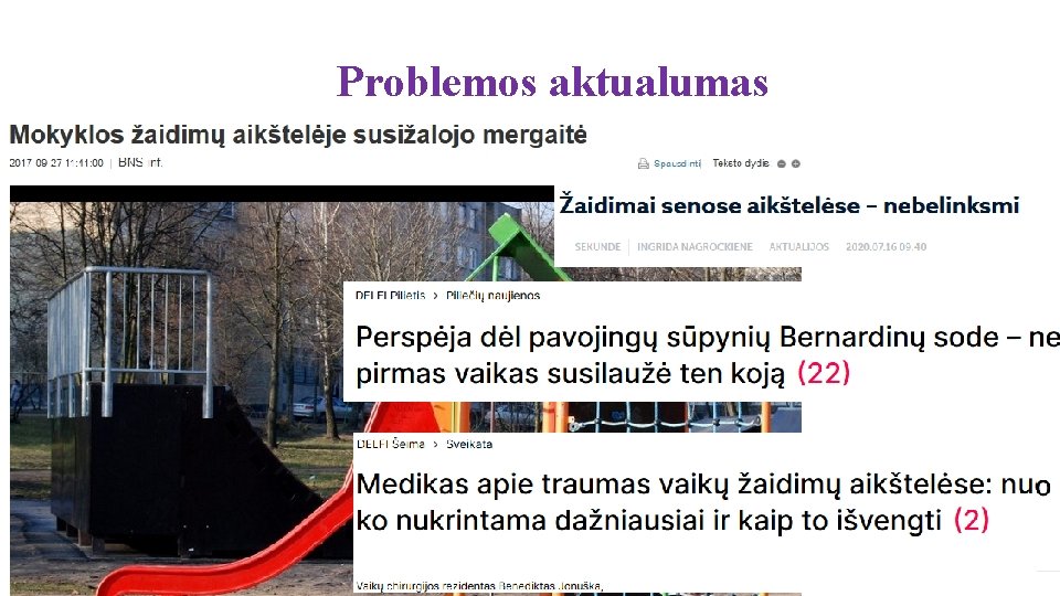 Problemos aktualumas 