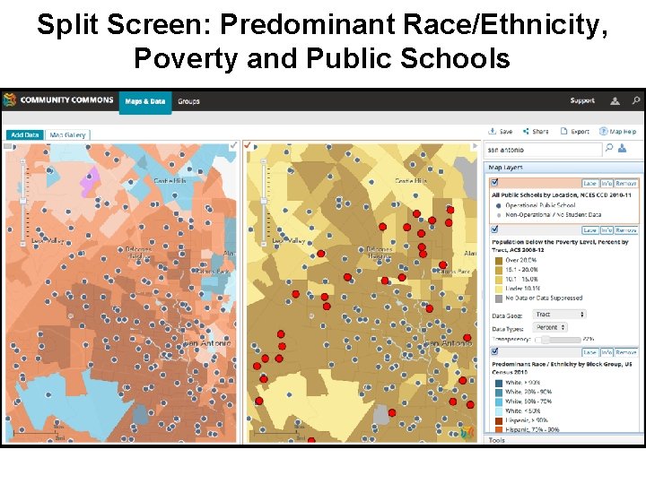 Split Screen: Predominant Race/Ethnicity, Poverty and Public Schools 