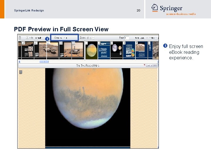 Springer. Link Redesign 20 PDF Preview in Full Screen View Enjoy full screen e.