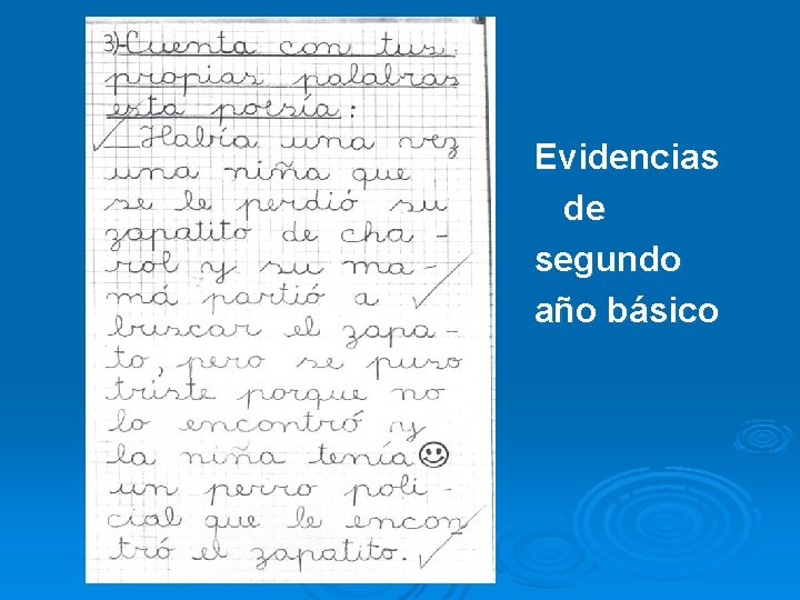 Evidencias de segundo año básico 