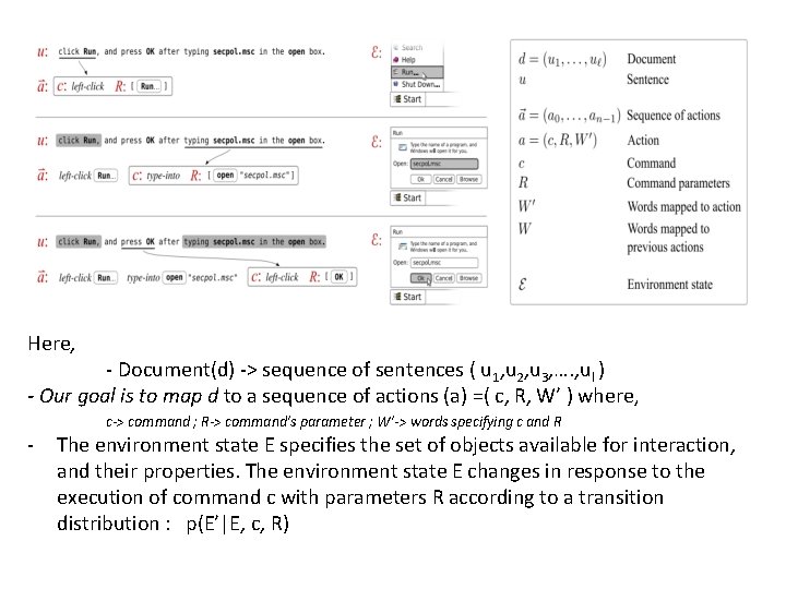 Here, - Document(d) -> sequence of sentences ( u 1, u 2, u 3,