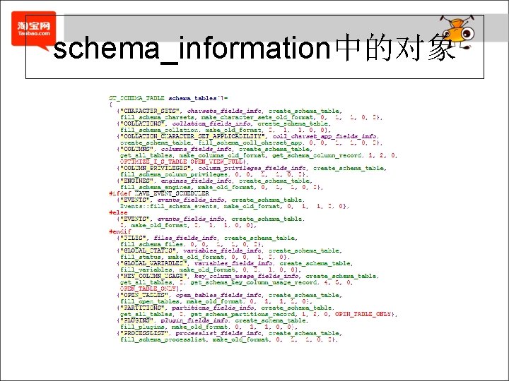 schema_information中的对象 