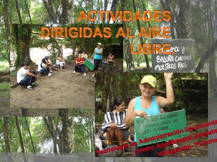 ACTIVIDADES DIRIGIDAS AL AIRE LIBRE. nta e m ocu D n im ó a