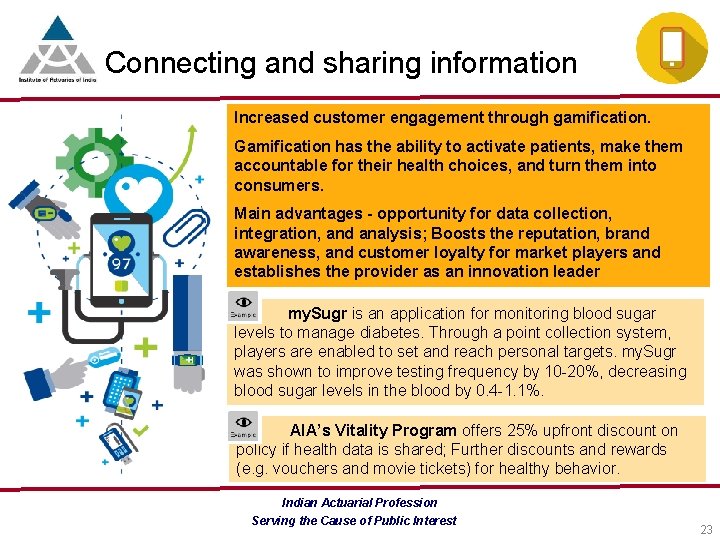 Connecting and sharing information Increased customer engagement through gamification. Gamification has the ability to