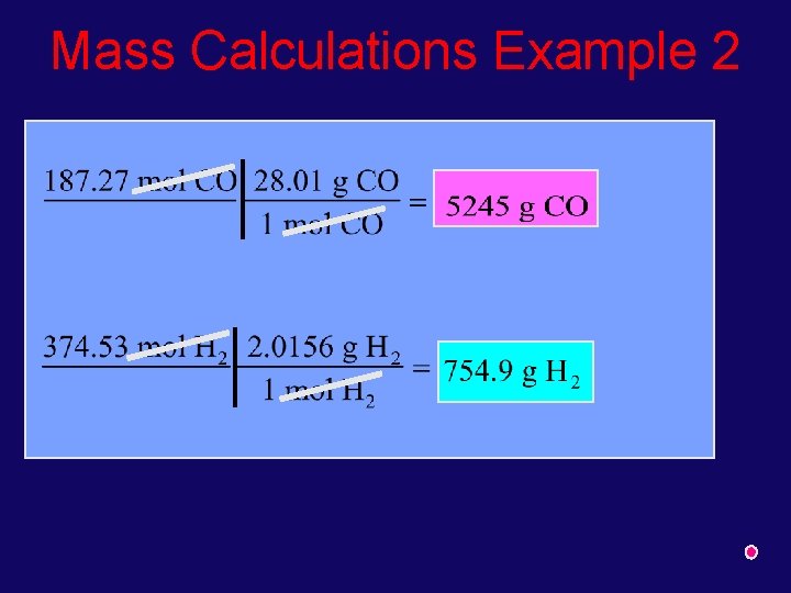 Mass Calculations Example 2 