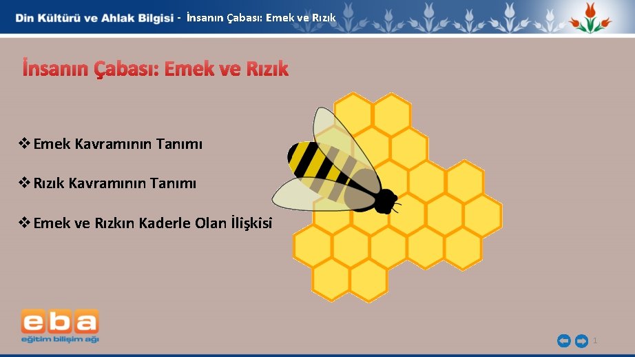 - İnsanın Çabası: Emek ve Rızık v. Emek Kavramının Tanımı v. Rızık Kavramının Tanımı