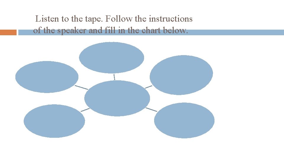 Listen to the tape. Follow the instructions of the speaker and fill in the