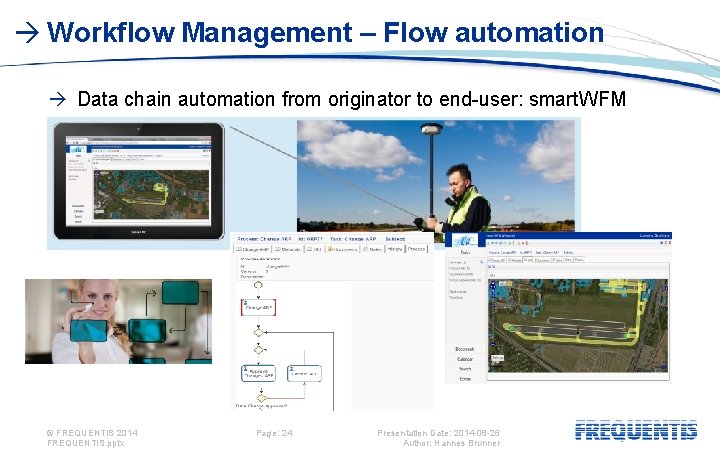  Workflow Management – Flow automation Data chain automation from originator to end-user: smart.