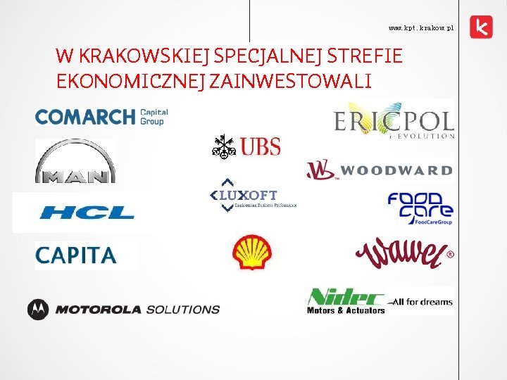 www. kpt. krakow. pl W KRAKOWSKIEJ SPECJALNEJ STREFIE EKONOMICZNEJ ZAINWESTOWALI 