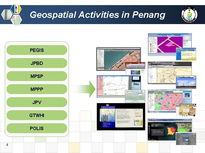 Geospatial Activities in Penang PEGIS JPBD MPSP MPPP JPV GTWHI POLIS 4 