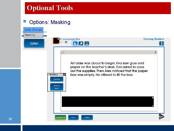 Optional Tools § 32 Options: Masking Optional Tools § 32 Options: Masking