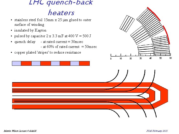 LHC quench-back heaters • stainless steel foil 15 mm x 25 mm glued to