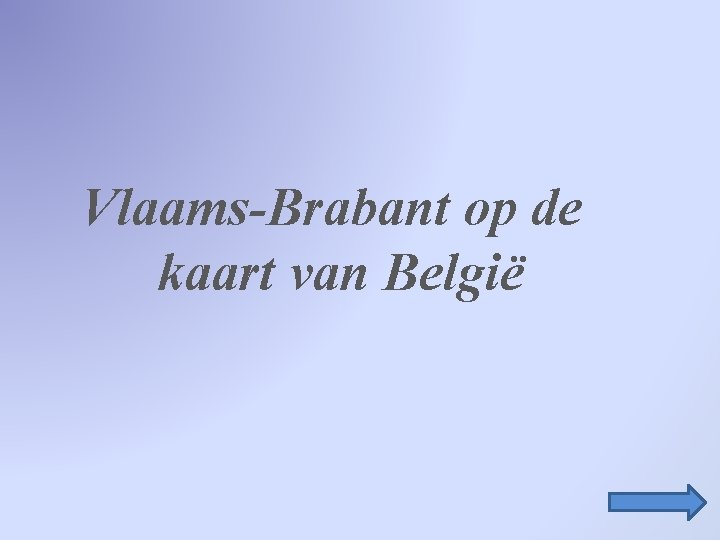 Vlaams-Brabant op de kaart van België 