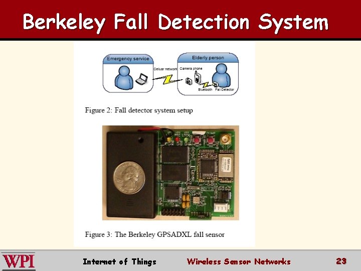 Berkeley Fall Detection System Internet of Things Wireless Sensor Networks 23 