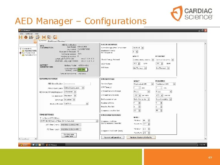 AED Manager – Configurations 49 
