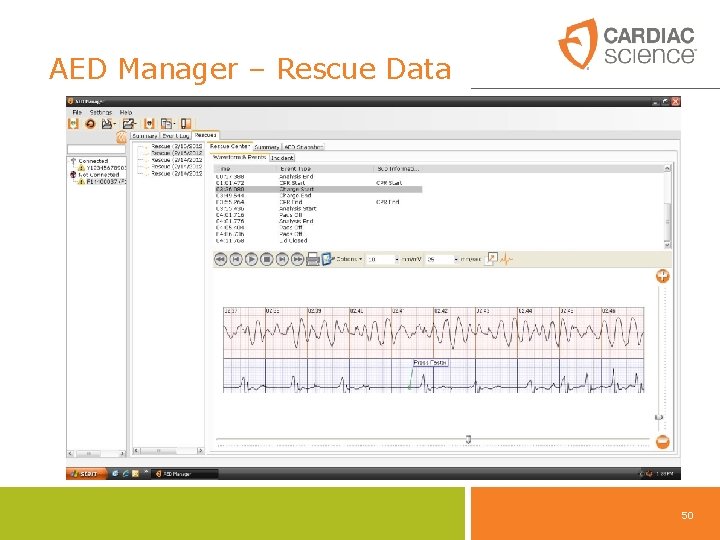 AED Manager – Rescue Data 50 