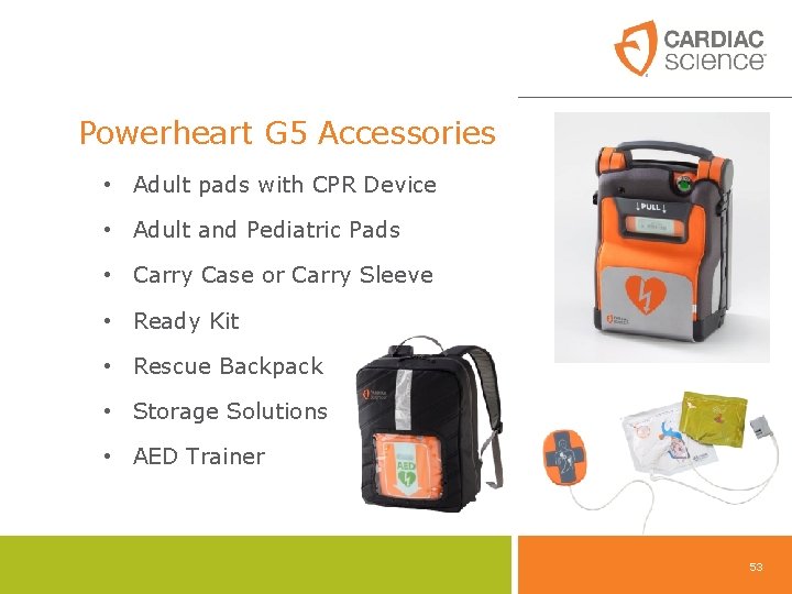 Powerheart G 5 Accessories • Adult pads with CPR Device • Adult and Pediatric