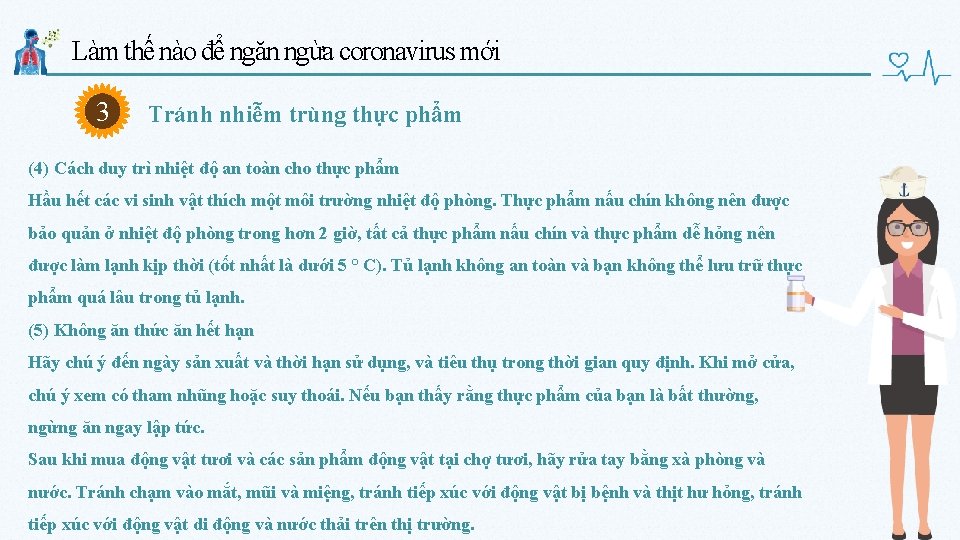 Làm thế nào để ngăn ngừa coronavirus mới 3 Tránh nhiễm trùng thực phẩm