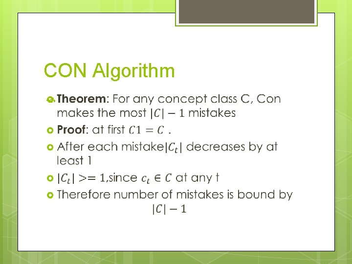 CON Algorithm 