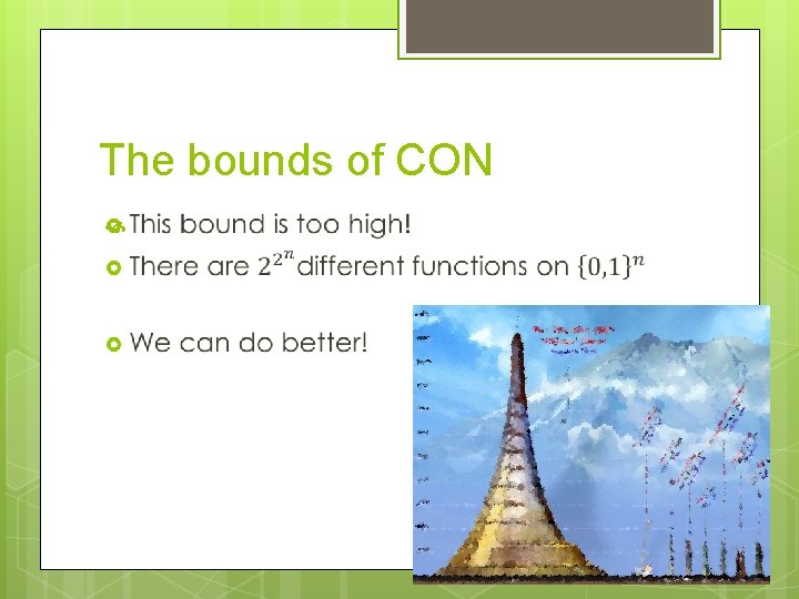 The bounds of CON 