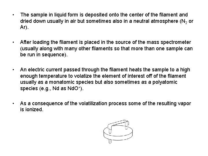  • The sample in liquid form is deposited onto the center of the