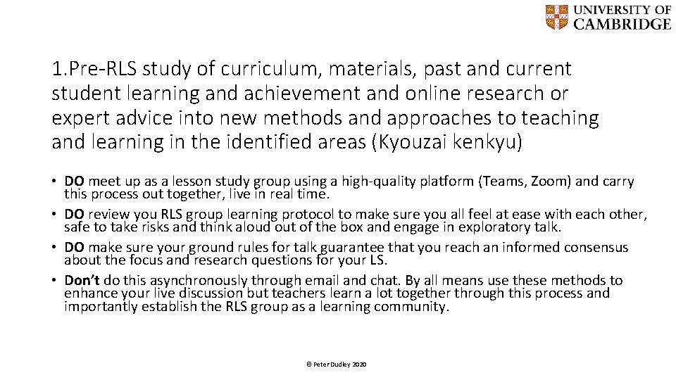 Rls Class Project Webinar 2 conducting online lesson study and evaluating