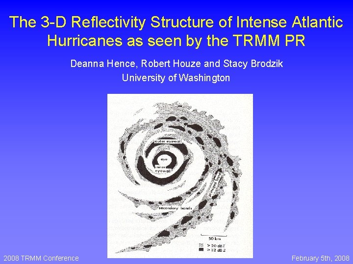 The 3 -D Reflectivity Structure of Intense Atlantic Hurricanes as seen by the TRMM The 3 -D Reflectivity Structure of Intense Atlantic Hurricanes as seen by the TRMM