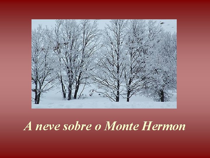 A neve sobre o Monte Hermon 