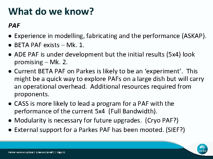 What do we know? PAF Experience in modelling, fabricating and the performance (ASKAP). BETA