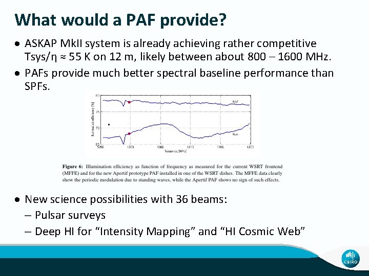 What would a PAF provide? ASKAP Mk. II system is already achieving rather competitive