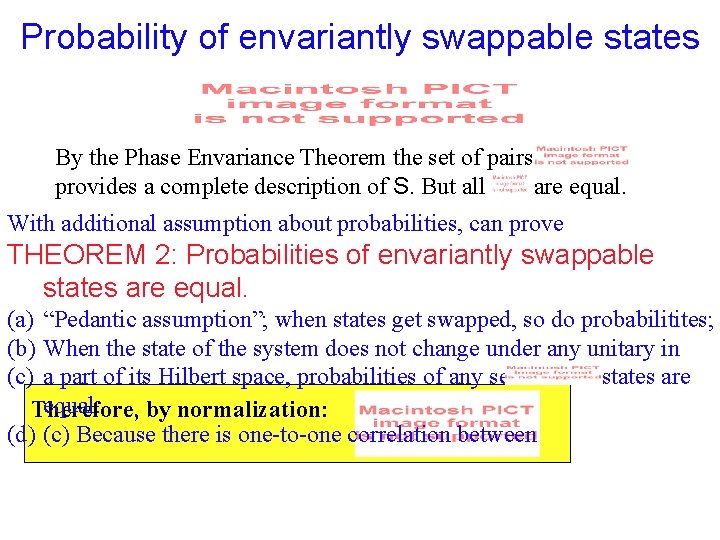 Probability of envariantly swappable states By the Phase Envariance Theorem the set of pairs Probability of envariantly swappable states By the Phase Envariance Theorem the set of pairs