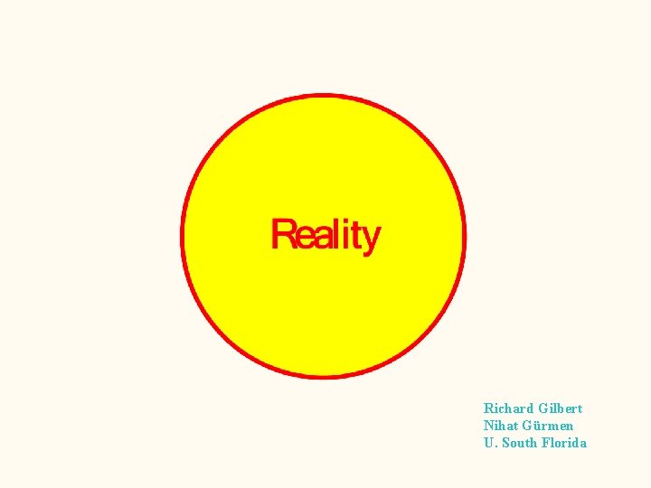 Richard Gilbert Nihat Gürmen U. South Florida 