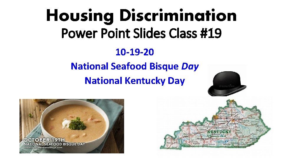 Housing Discrimination Power Point Slides Class 19 10