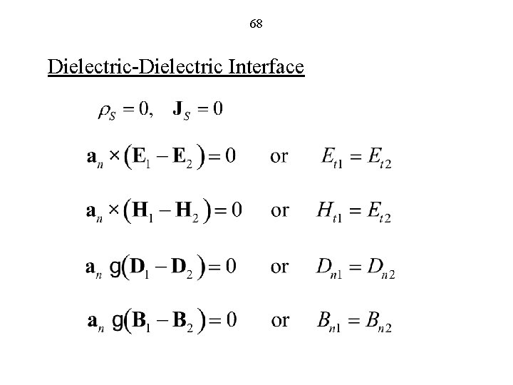 68 Dielectric-Dielectric Interface 