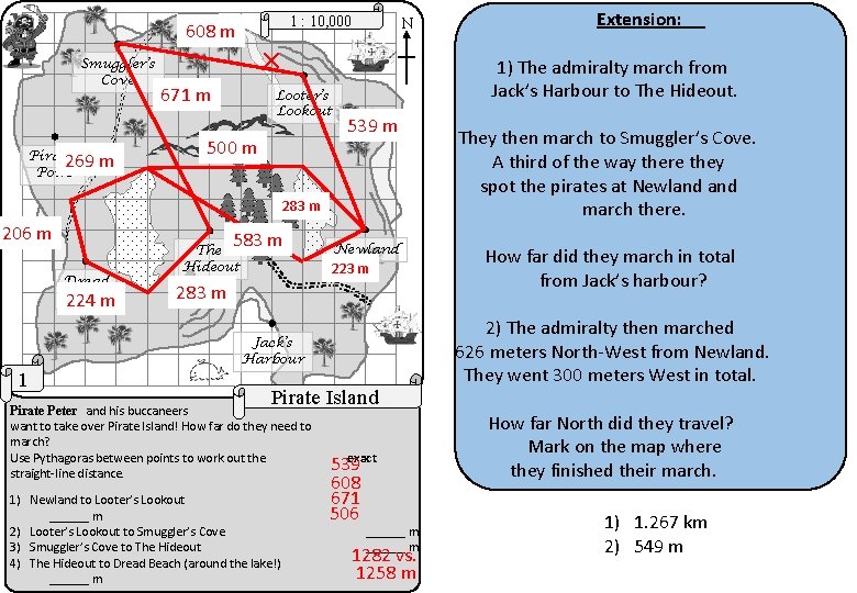 1 : 10, 000 608 m Smuggler’s Cove Pirate’s 269 Point m N ×
