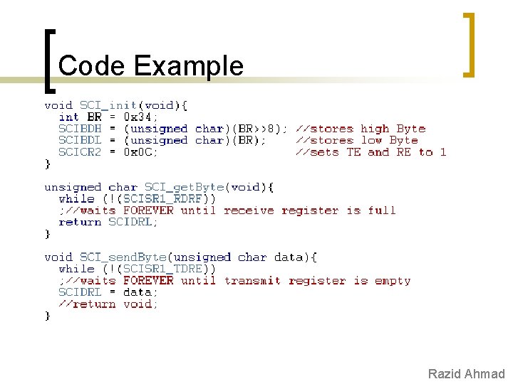 Code Example Razid Ahmad 