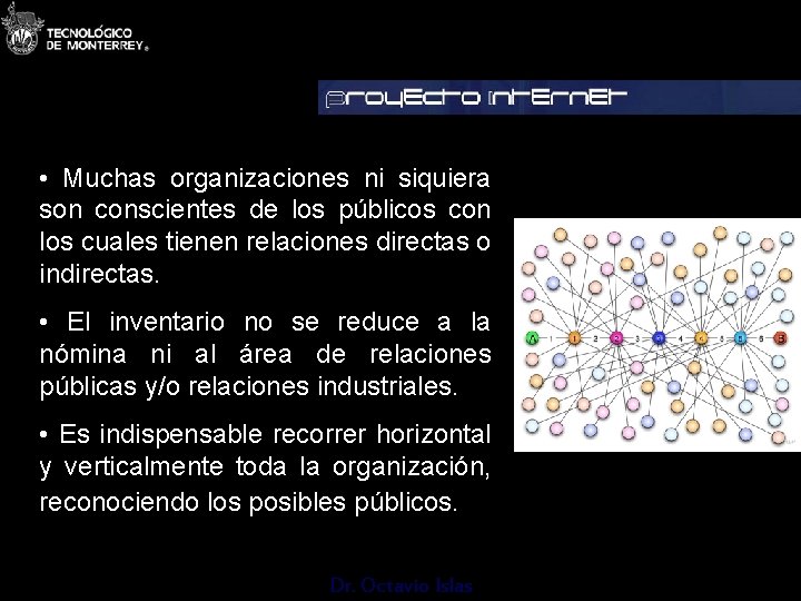 3. 1 Inventario de Públicos • Muchas organizaciones ni siquiera son conscientes de los