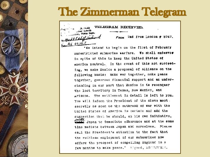 The Zimmerman Telegram 