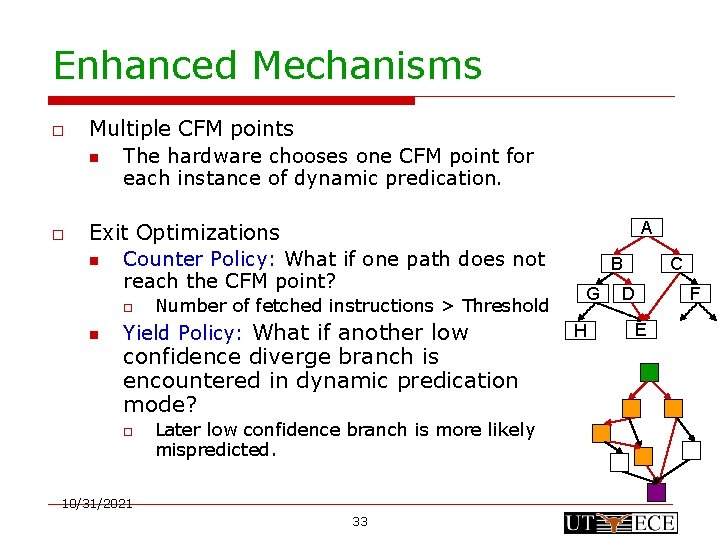 Enhanced Mechanisms o o Multiple CFM points n The hardware chooses one CFM point