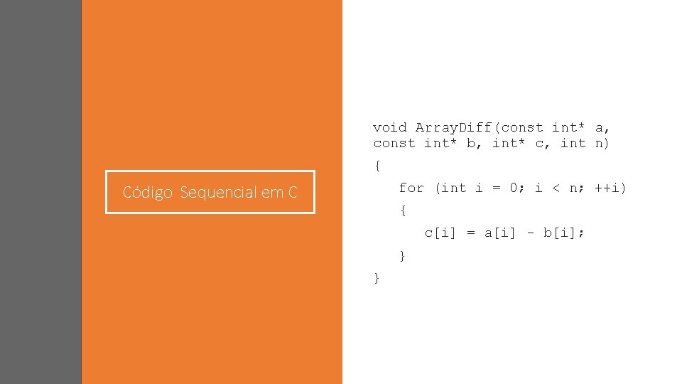 void Array. Diff(const int* a, const int* b, int* c, int n) { for