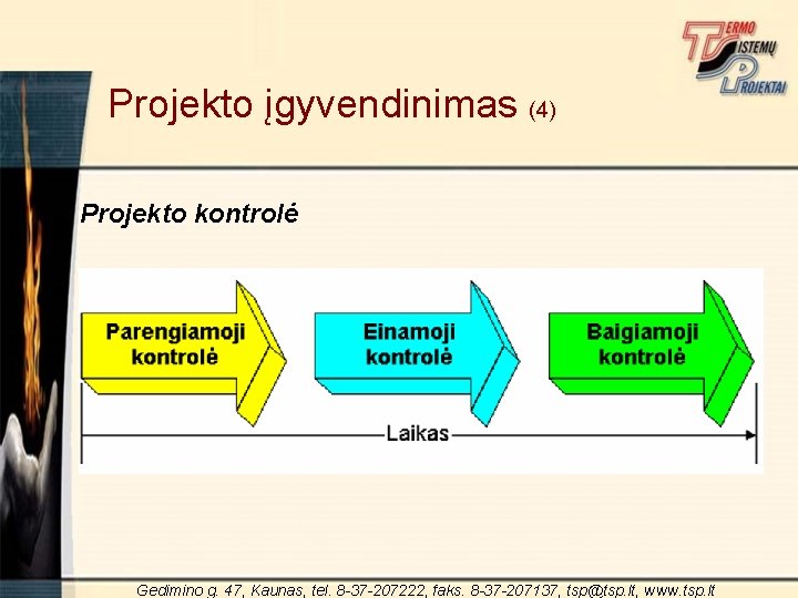 Projekto įgyvendinimas (4) Projekto kontrolė Gedimino g. 47, Kaunas, tel. 8 -37 -207222, faks.