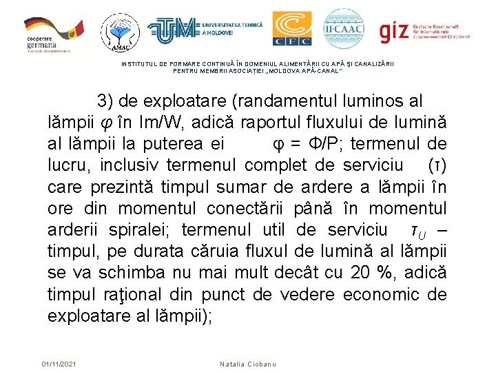 INSTITUTUL DE FORMARE CONTINUĂ ÎN DOMENIUL ALIMENTĂRII CU APĂ ŞI CANALIZĂRII PENTRU MEMBRII ASOCIAȚIEI