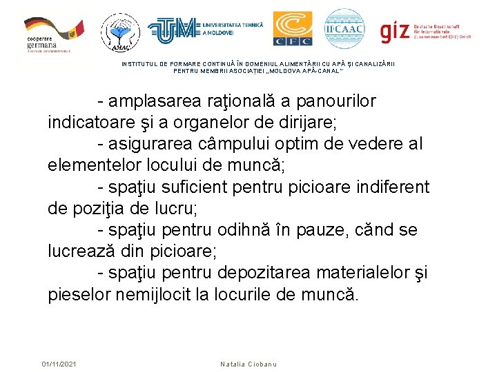 INSTITUTUL DE FORMARE CONTINUĂ ÎN DOMENIUL ALIMENTĂRII CU APĂ ŞI CANALIZĂRII PENTRU MEMBRII ASOCIAȚIEI