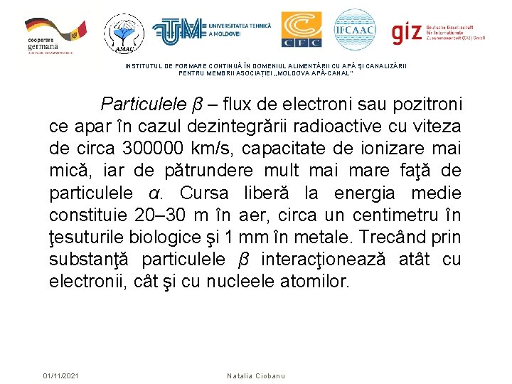 INSTITUTUL DE FORMARE CONTINUĂ ÎN DOMENIUL ALIMENTĂRII CU APĂ ŞI CANALIZĂRII PENTRU MEMBRII ASOCIAȚIEI INSTITUTUL DE FORMARE CONTINUĂ ÎN DOMENIUL ALIMENTĂRII CU APĂ ŞI CANALIZĂRII PENTRU MEMBRII ASOCIAȚIEI