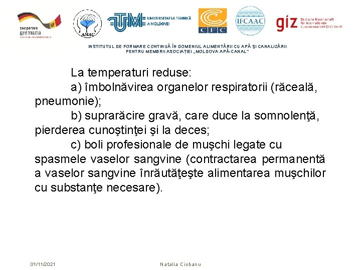 INSTITUTUL DE FORMARE CONTINUĂ ÎN DOMENIUL ALIMENTĂRII CU APĂ ŞI CANALIZĂRII PENTRU MEMBRII ASOCIAȚIEI INSTITUTUL DE FORMARE CONTINUĂ ÎN DOMENIUL ALIMENTĂRII CU APĂ ŞI CANALIZĂRII PENTRU MEMBRII ASOCIAȚIEI