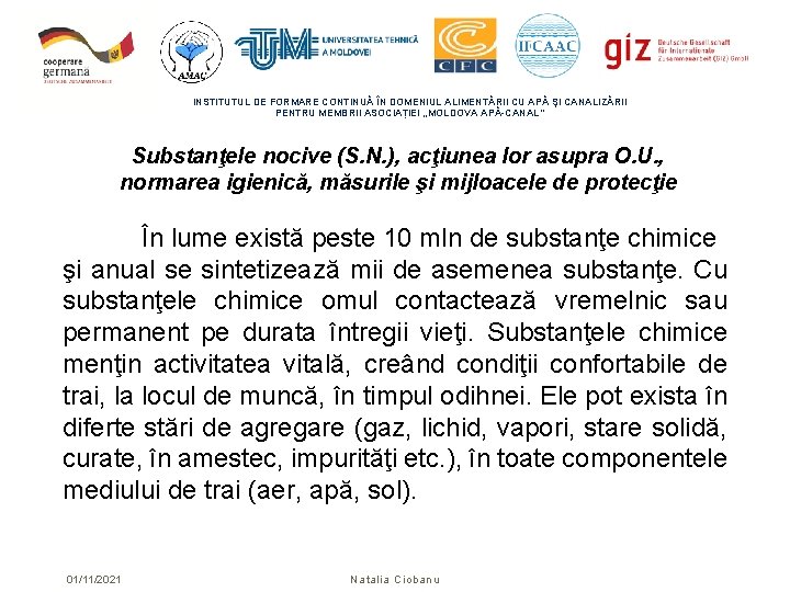 INSTITUTUL DE FORMARE CONTINUĂ ÎN DOMENIUL ALIMENTĂRII CU APĂ ŞI CANALIZĂRII PENTRU MEMBRII ASOCIAȚIEI