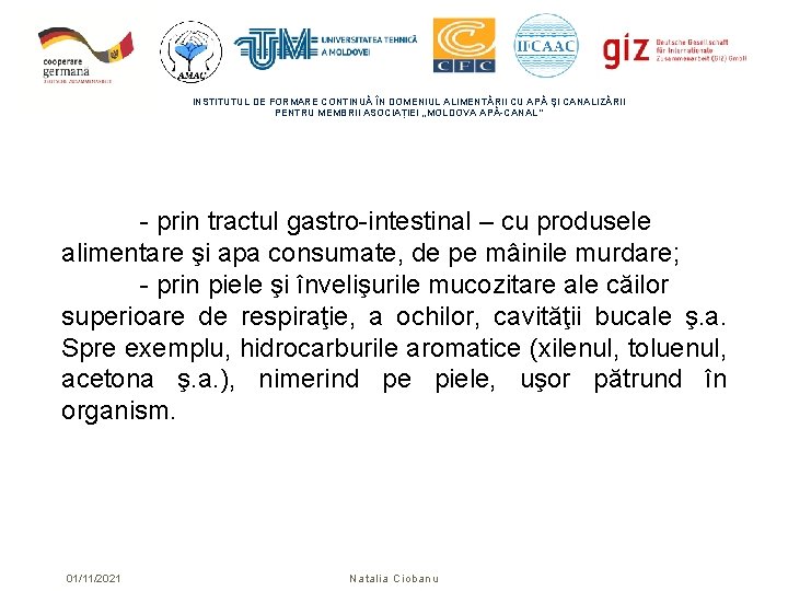 INSTITUTUL DE FORMARE CONTINUĂ ÎN DOMENIUL ALIMENTĂRII CU APĂ ŞI CANALIZĂRII PENTRU MEMBRII ASOCIAȚIEI INSTITUTUL DE FORMARE CONTINUĂ ÎN DOMENIUL ALIMENTĂRII CU APĂ ŞI CANALIZĂRII PENTRU MEMBRII ASOCIAȚIEI
