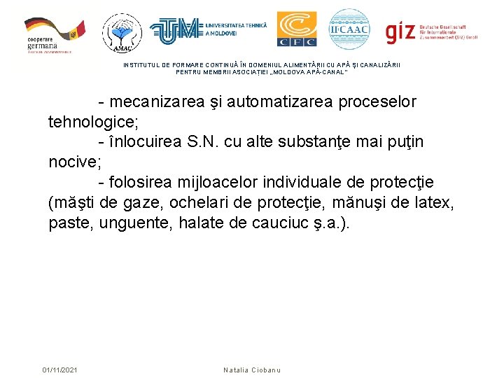 INSTITUTUL DE FORMARE CONTINUĂ ÎN DOMENIUL ALIMENTĂRII CU APĂ ŞI CANALIZĂRII PENTRU MEMBRII ASOCIAȚIEI INSTITUTUL DE FORMARE CONTINUĂ ÎN DOMENIUL ALIMENTĂRII CU APĂ ŞI CANALIZĂRII PENTRU MEMBRII ASOCIAȚIEI