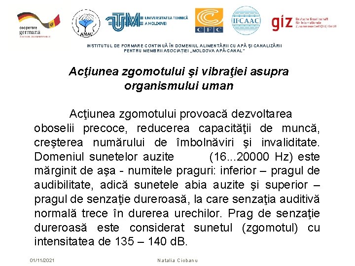 INSTITUTUL DE FORMARE CONTINUĂ ÎN DOMENIUL ALIMENTĂRII CU APĂ ŞI CANALIZĂRII PENTRU MEMBRII ASOCIAȚIEI