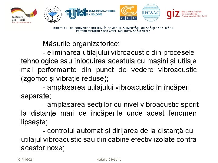 INSTITUTUL DE FORMARE CONTINUĂ ÎN DOMENIUL ALIMENTĂRII CU APĂ ŞI CANALIZĂRII PENTRU MEMBRII ASOCIAȚIEI